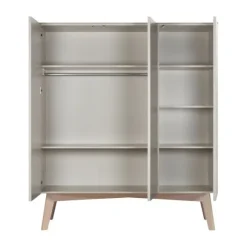 Kidsmill Sixties Kledingkast - 3-Deurs - Oatmeal / Eiken