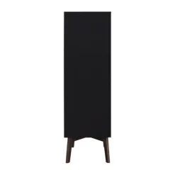 Kidsmill Sixties Kledingkast 2-Deurs Zwart Mat / Walnoot