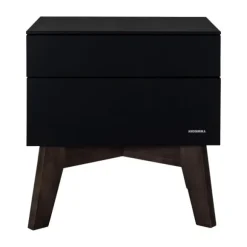 Kidsmill Sixties Nachtkastje Zwart Mat / Walnoot