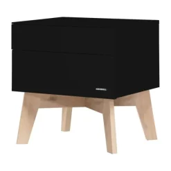 Kidsmill Sixties Nachtkastje Zwart Mat / Eiken