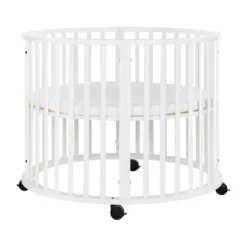 Kidsmill Soft Elegance II Boxmatras Hoes Rond Ø 90 cm - Iceblue