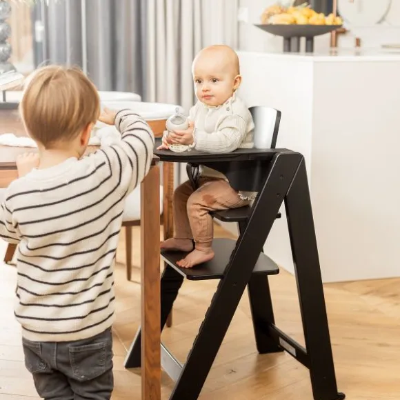 Kidsmill Up! Kinderstoel incl. Kunststof Babyset - Mat Zwart