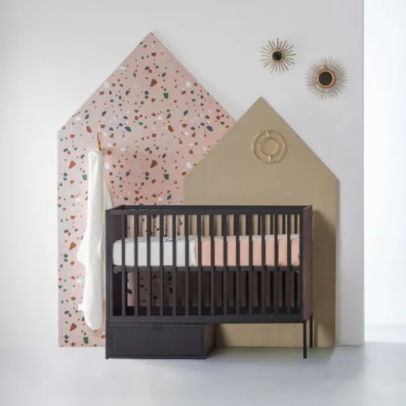 Kidsmill Vince Babybed Black / Oak 70 x 140 cm