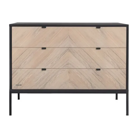 Kidsmill Vince Babykamer Black / Oak | Bed 60 x 120 cm + Commode Breed