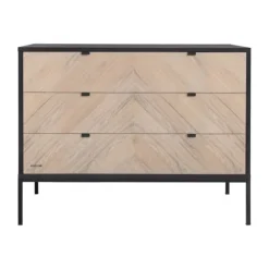 Kidsmill Vince Babykamer Black / Oak | Bed 60 x 120 cm + Commode Breed