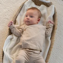 Klein Baby Broekje - Mt. 50 - Beige Melange