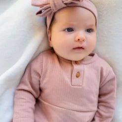 Klein Baby Jurk Rib - maat 50 - Fawn