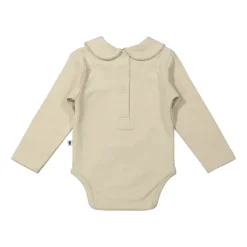 Klein Baby Oxford Tan Romper Lange Mouw - Mt. 50 - Beige