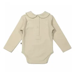 Klein Baby Oxford Tan Romper Lange Mouw - Mt. 50 - Beige