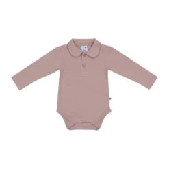 Klein Baby Polo Romper Rib - maat 50 - Fawn
