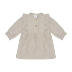 Klein Baby Ruffle Jurk - Mt. 50 - Beige Melange
