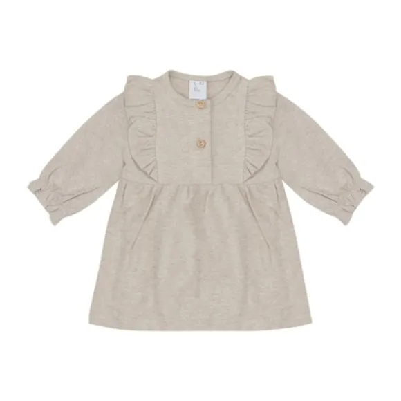 Klein Baby Ruffle Jurk - Mt. 50 - Beige Melange