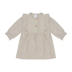 Klein Baby Ruffle Jurk - Mt. 50 - Beige Melange