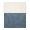 Koeka Amsterdam Wafel Wiegdeken - Maat 100 x 75 - Cotton Fleece - Bluestone