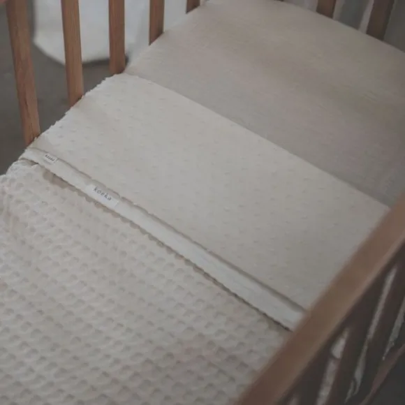 Koeka Amsterdam Wafel Wiegdeken - Cotton Fleece - Natural