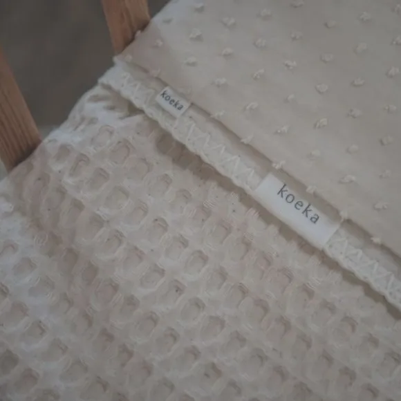 Koeka Amsterdam Wafel Wiegdeken - Cotton Fleece - Natural