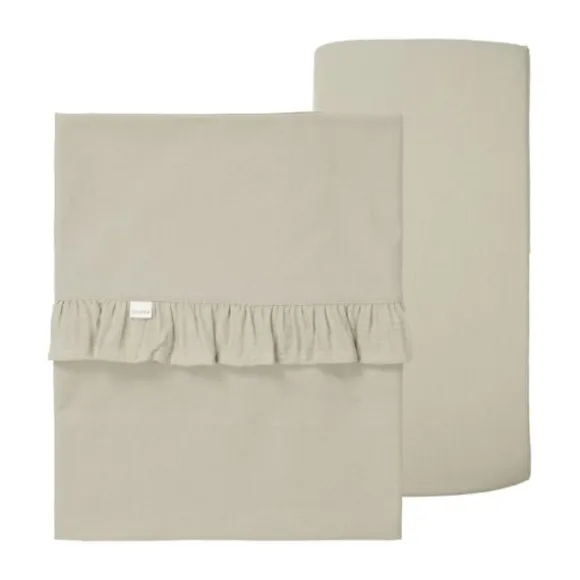 Koeka Faro Ruffle Set Ledikant - Laken En Hoeslaken - Caffe