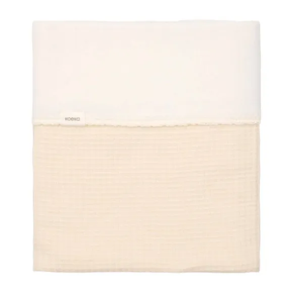 Koeka Malaga Wiegdeken - Maat 100 x 75 - Cotton Fleece - Warm White