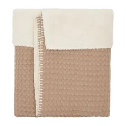 Koeka Oslo Teddy Eenpersoonsdeken - Wafel - Natural / Pebble