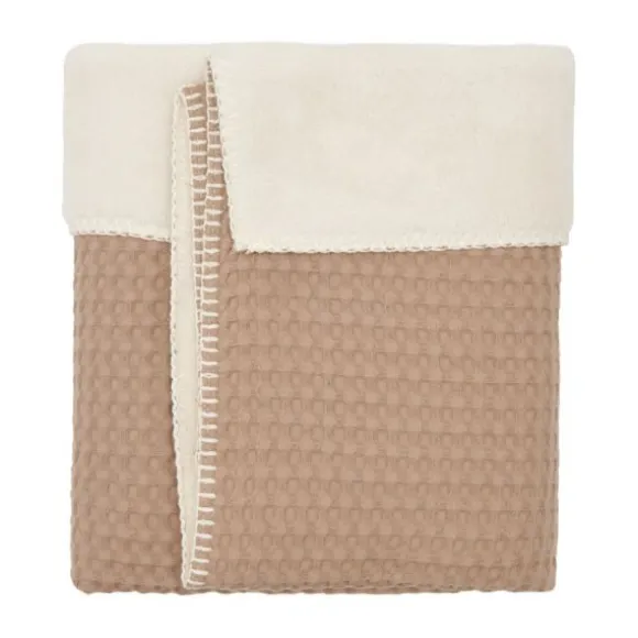 Koeka Oslo Teddy Eenpersoonsdeken - Wafel - Natural / Pebble