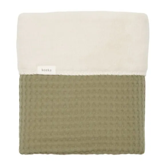 Koeka Oslo Wiegdeken Wafel / Teddy Sand / Pebble