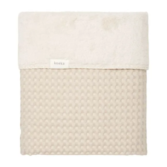 Koeka Oslo Wiegdeken Wafel / Teddy Sand / Pebble