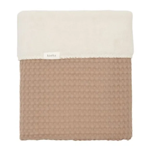 Koeka Oslo Wiegdeken Wafel / Teddy Sand / Pebble