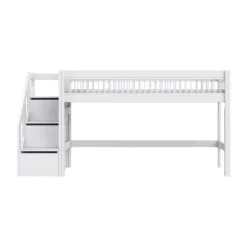 LIFETIME Breeze Halfhoogslaper Met Trapkast - Wit