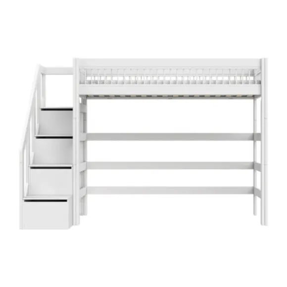 LIFETIME Breeze Hoogslaper Met Trapkast - Wit