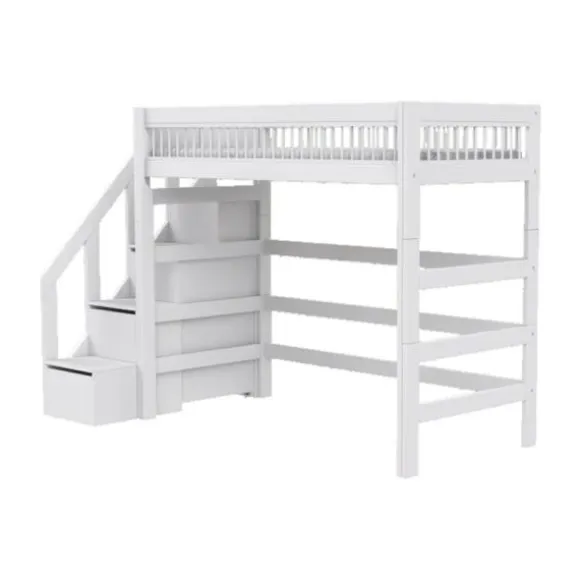 LIFETIME Breeze Hoogslaper Met Trapkast - Wit