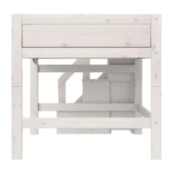 Life Time Halfhoogslaper Premium - White Wash - 120 cm - Met Trapkast