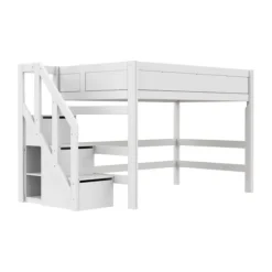 Life Time Hoogslaper Deluxe - White Wash - 152 cm - Met Trapkast