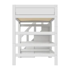 Life Time Hoogslaper Premium - White Wash - 177 cm - 120 cm - Met Trapkast