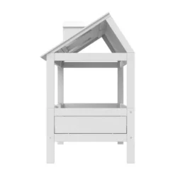 LIFETIME Kidsroom Huisbed Beach House 2‑In‑1 - Premium Rolbodem - Wit