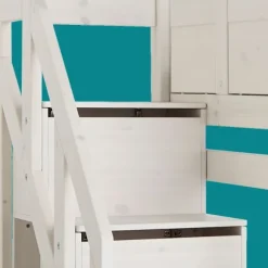 LIFETIME Kidsrooms Halfhoogslaper Met Trapkast Luxe Whitewash