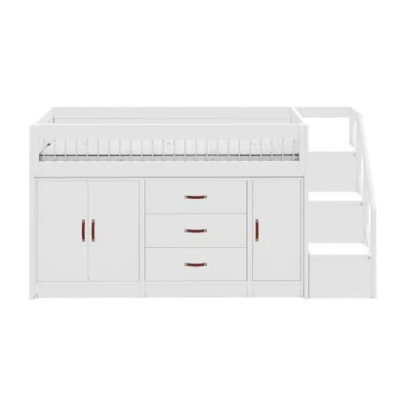 LIFETIME Kidsrooms Halfhoogslaper All-In-One Whitewash