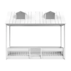 LIFETIME Kidsrooms 2-in-1 Bed - Beach House - 90x200 cm - Wit Gelakt