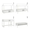 LIFETIME Kidsrooms 4 in 1 Bedcombinatie Incl. Luxe Lattenbodem Wit Gelakt