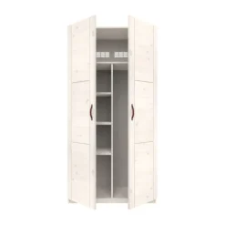 LIFETIME Kidsrooms Kledingkast 2-Deurs - Tussenwand - White Wash