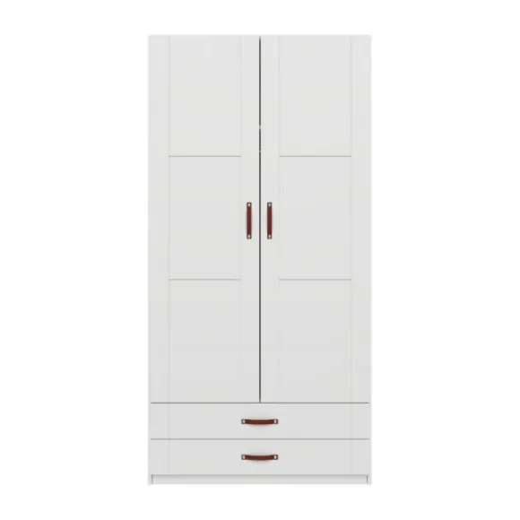 LIFETIME Kidsrooms Kledingkast 2-Deurs - 2 Laden - White Wash