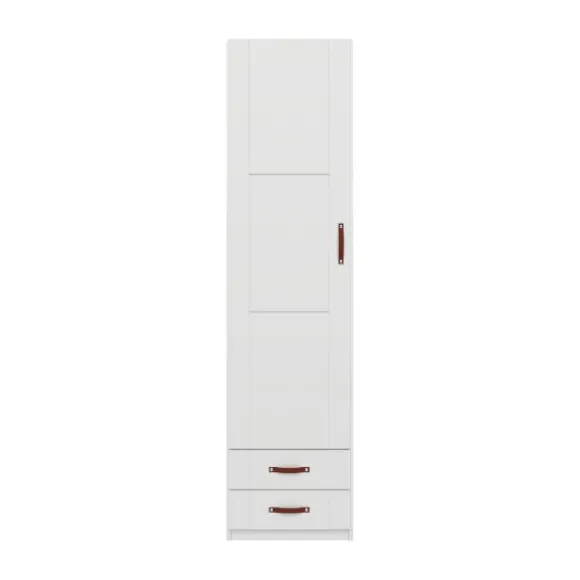 LIFETIME Kidsrooms Kledingkast 1-Deurs - 2-Lades - White-Wash