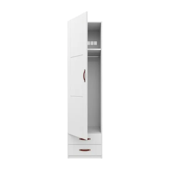 LIFETIME Kidsrooms Kledingkast 1-Deurs - 2-Lades - White-Wash