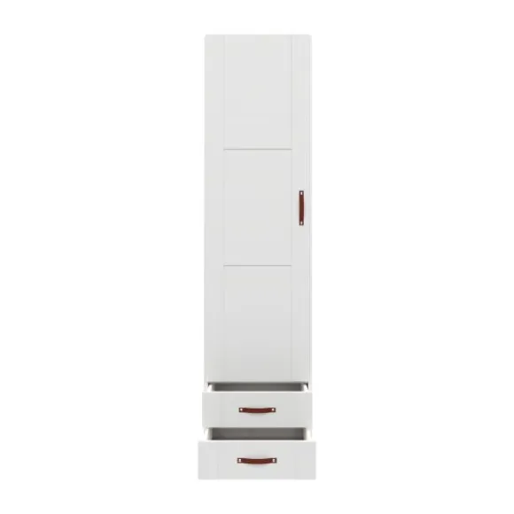 LIFETIME Kidsrooms Kledingkast 1-Deurs - 2-Lades - White-Wash