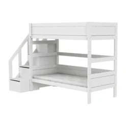 LIFETIME Kidsrooms Stapelbed met Trapkast – 90×200 cm – Premium Rolbodem
