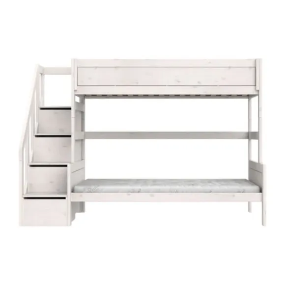LIFETIME Kidsrooms Stapelbed Family Met Trapkast - Premium - 90/120 x 200 cm