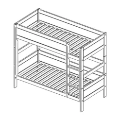 LIFETIME Kidsrooms Stapelbed Luxe Rechte Trap Whitewash