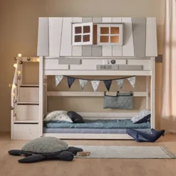 LIFETIME Kidsroom Stapelbed Met Trapkast - Premium Rolbodem