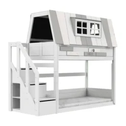 LIFETIME Kidsroom Stapelbed Met Trapkast - Premium Rolbodem