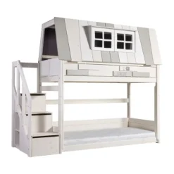 Life Time Laag Huisbed My Hangout - White Wash - Luxe Lattenbodem