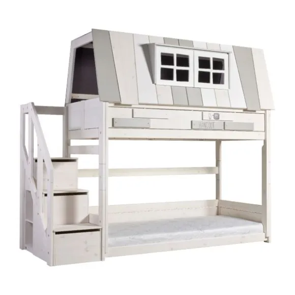 Life Time Laag Stapelbed My Hangout - White Wash - Luxe Lattenbodem